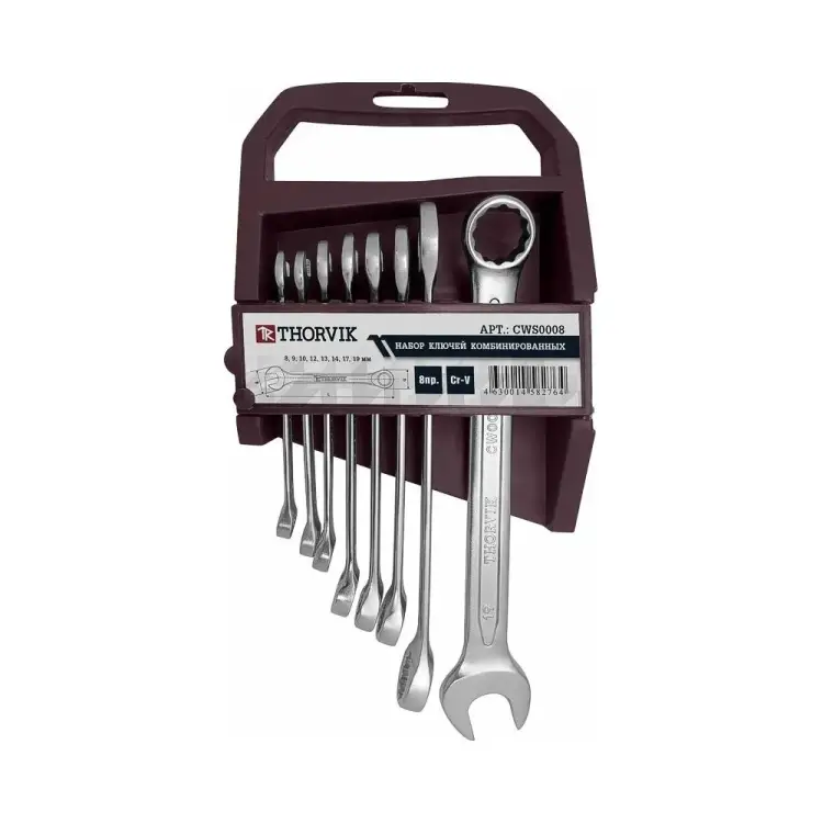 Набор комбинированных ключей THORVIK CWS0008 52045 Набор комбинированных ключей THORVIK CWS0008 52045