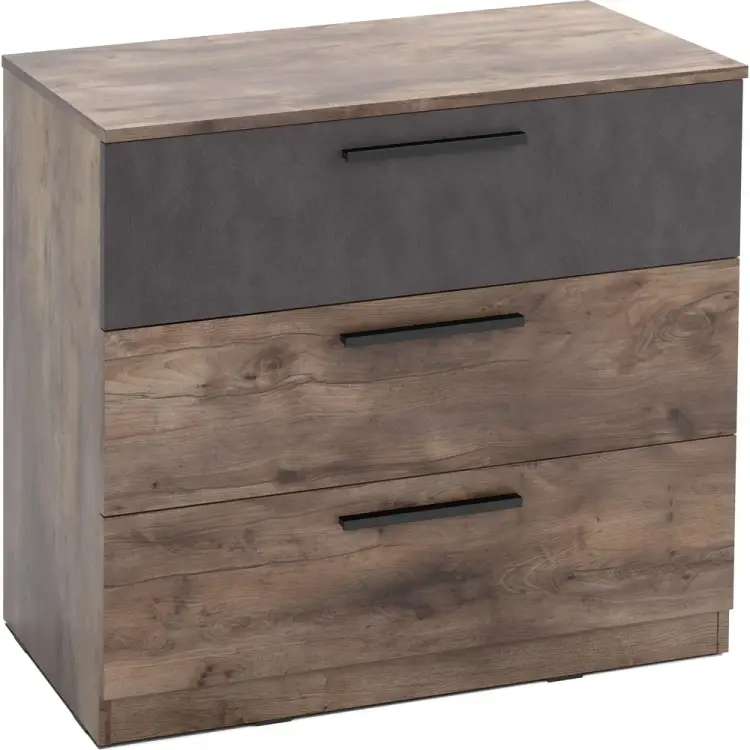 Комод спальня Мебельград Глазго 3 ящ Таксония / Металл Бруклин 55332_1