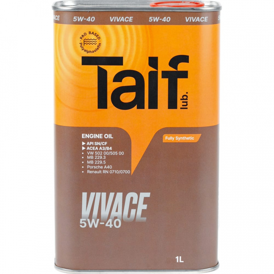 Синтетическое моторное масло TAIF TAIF VIVACE 5W-40