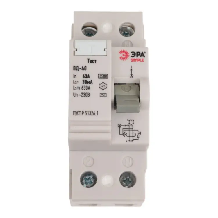 Электронное устройство защитного отключения ЭРА SIMPLE ВД-40 Б0039264