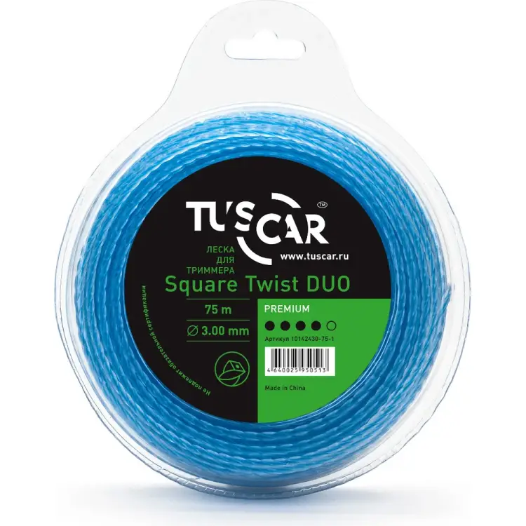 Леска для триммера TUSCAR Square Twist DUO Premium 10142430-75-1 Леска для триммера TUSCAR Square Twist DUO Premium 10142430-75-1