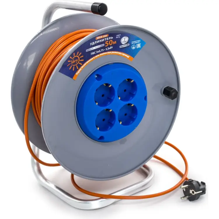 Силовой удлинитель на катушке РемоКолор 89-0-155