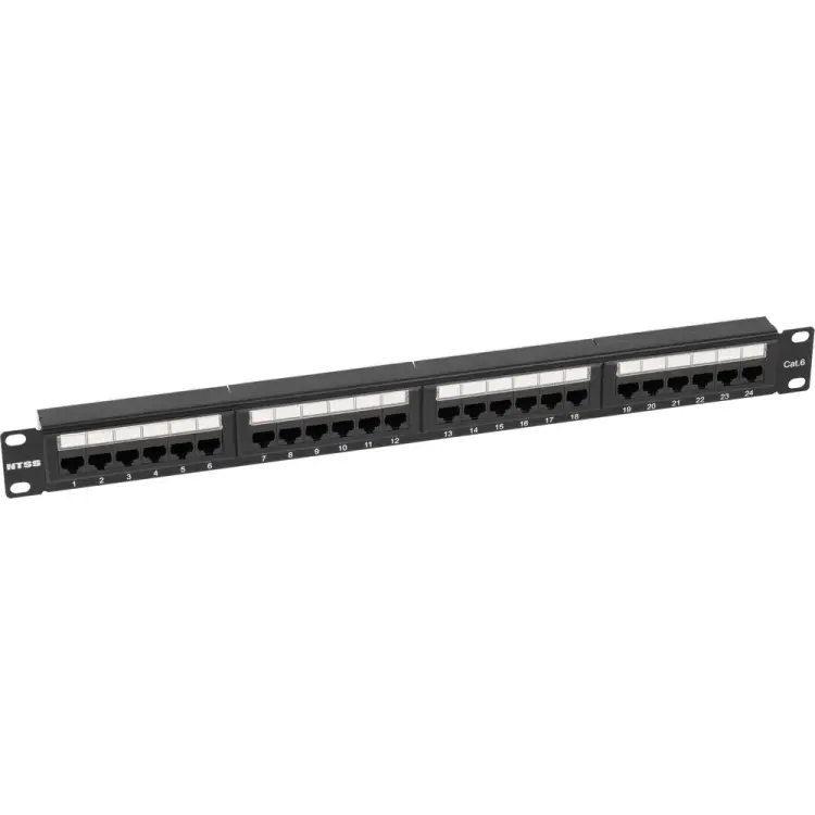 Патч-панель NTSS 24 UTP порта RJ45, cat.6, 1U, Dual IDC, без органайзера NTSS-PP-1U-24-UTP-RJ45-6-D Патч-панель NTSS 24 UTP порта RJ45, cat.6, 1U, Dual IDC, без органайзера NTSS-PP-1U-24-UTP-RJ45-6-D