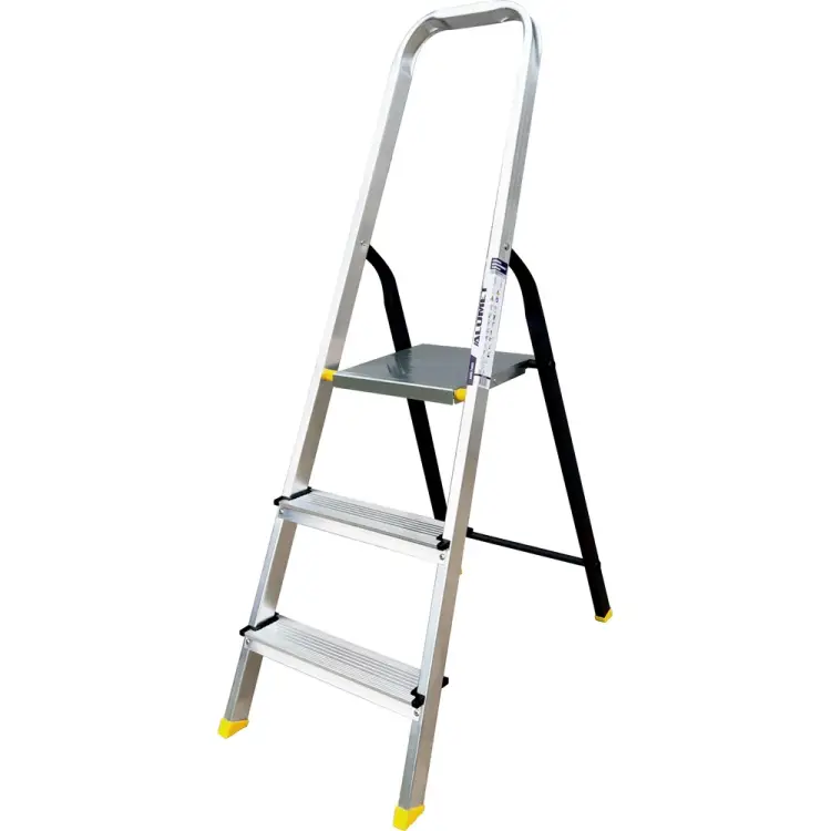 Усиленная комбинированная алюминиевая стремянка Алюмет АМS7803 Усиленная комбинированная алюминиевая стремянка Алюмет АМS7803