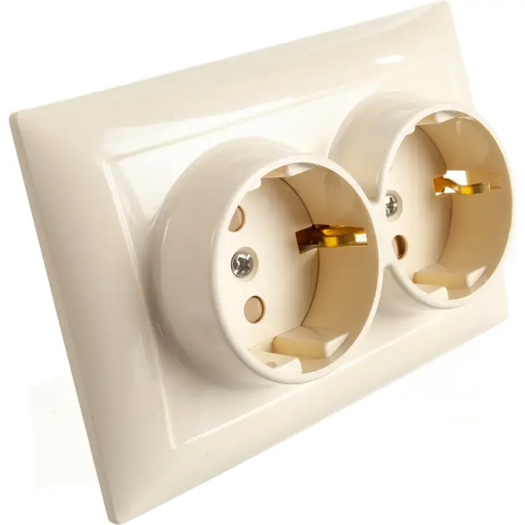 Двухместная розетка Кунцево-Электро СЕЛЕНА РС16-401 8152