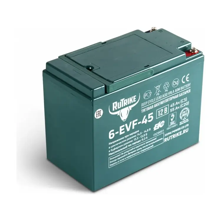 Тяговый гелевый аккумулятор Rutrike 6-EVF-45 21663