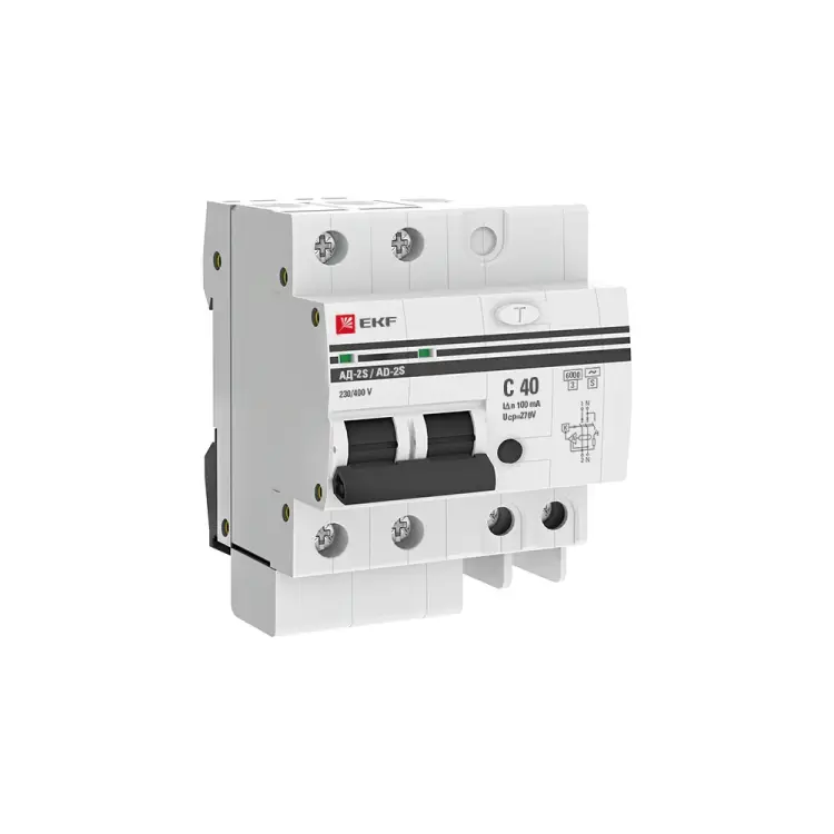 Дифференциальный автомат EKF АД-2 S PROxima DA2-6-40-100S-pro