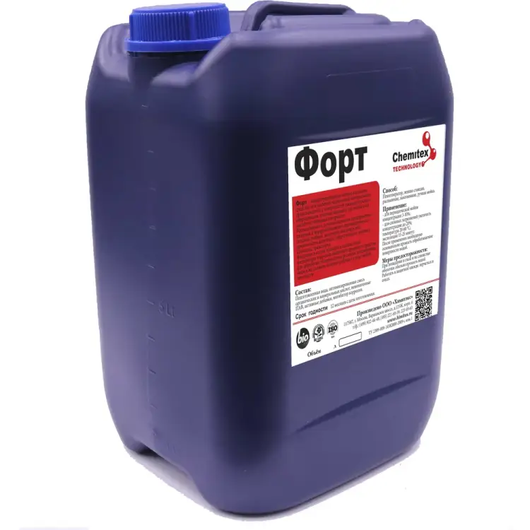 Концентрированное пенное чистящее средство средство для удаления минеральных отложений ХИМИТЭКС Форт ФТ040/10ЛК