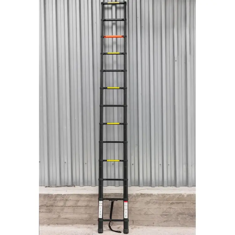 Телескопическая алюминиевая односекционная лестница Rockforce RF-UP380