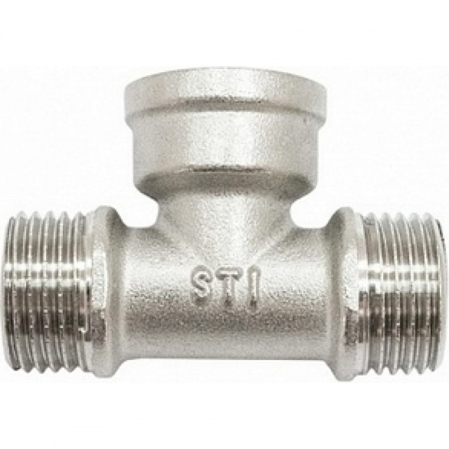 Латунный никелированный тройник STI D270-05067