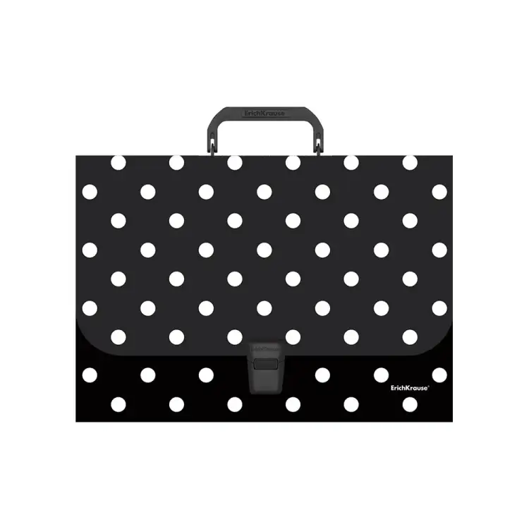 Пластиковый портфель ErichKrause Dots in Black 52917 Пластиковый портфель ErichKrause Dots in Black 52917