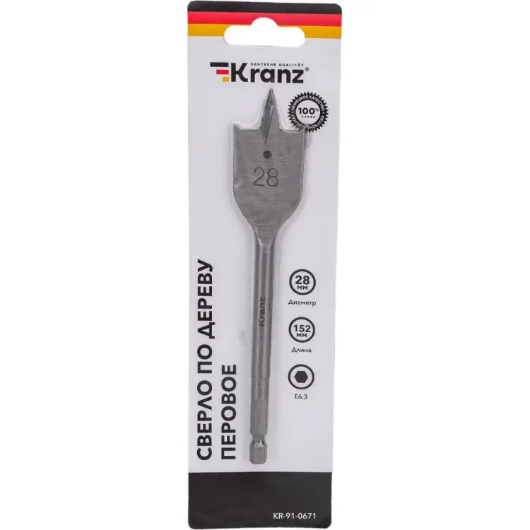 Перовое сверло по дереву KRANZ KR-91-0671