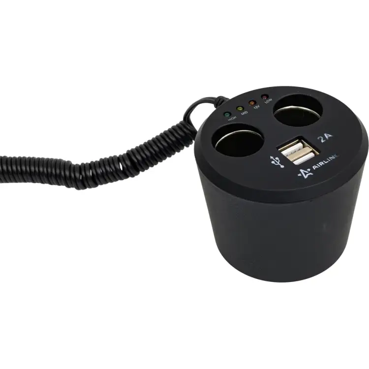 Прикуриватель-разветвитель Airline ASP-2U-12