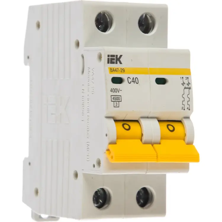 Автомат IEK ВА47-29 2п, C, 40А, 4.5кА MVA20-2-040-C
