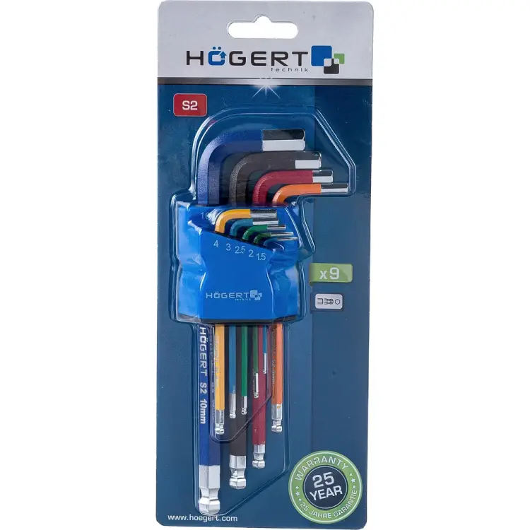Удлиненных набор шестигранных ключей HOEGERT TECHNIK HT1W806