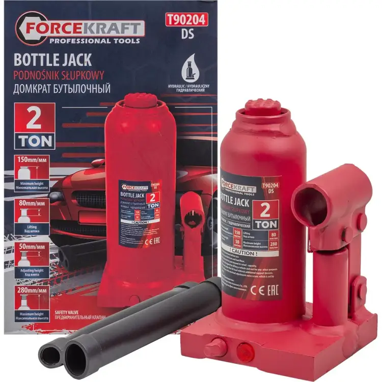 Бутылочный домкрат Forcekraft FK-T90204(DS)(26569)