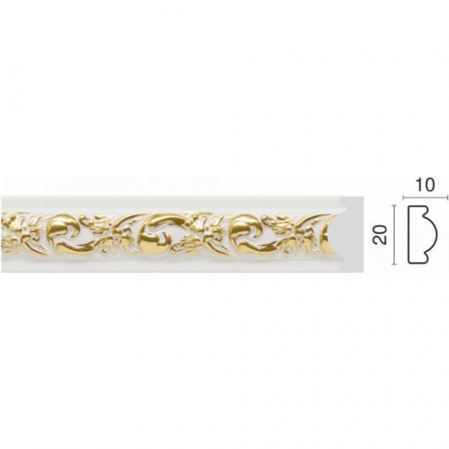 Ударопрочный влагостойкий стеновой молдинг Decor-Dizayn 102-115G