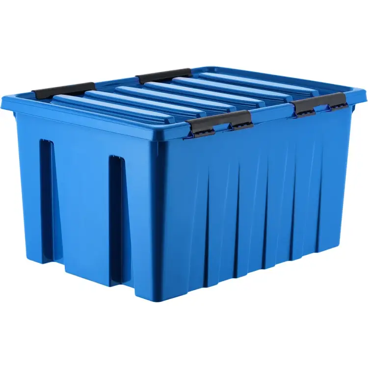 Контейнер с крышкой HONEYCOMB Rox Box740x565x415, 120 л, синий M-120-00.06n