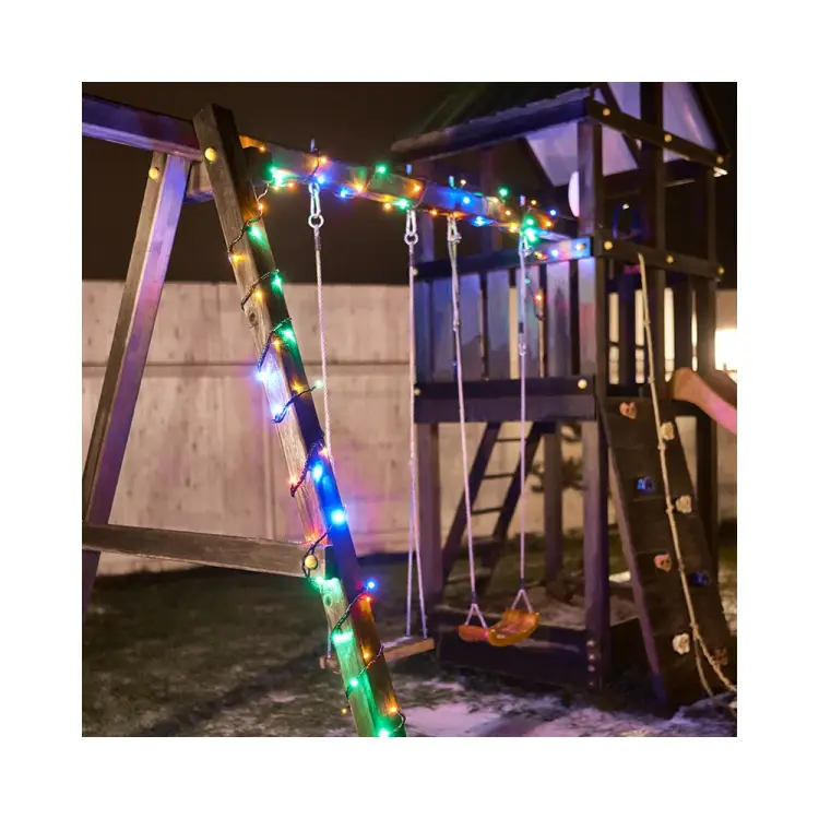 Гирлянда Neon-Night ТВИНКЛ 10м, черный ПВХ, 100LEDмульти RGYB 303-139