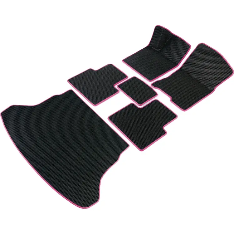 Коврики в салон и багажник для Land Rover Discovery III 2004-2009 (Ленд Ровер Дискавери 3 4) Vicecar SBDL25014R-розовый