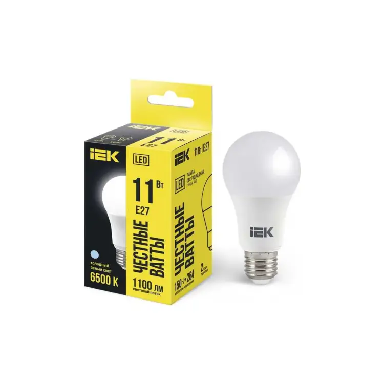 Лампа IEK LLE-A60-11-230-65-E27