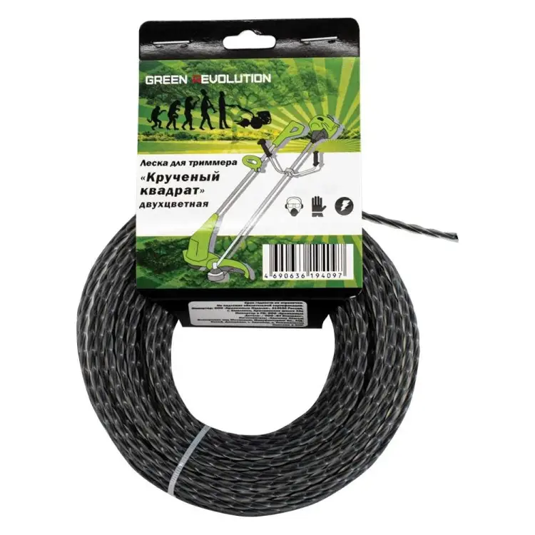 Леска для триммера GREEN REVOLUTION ЛС-715524