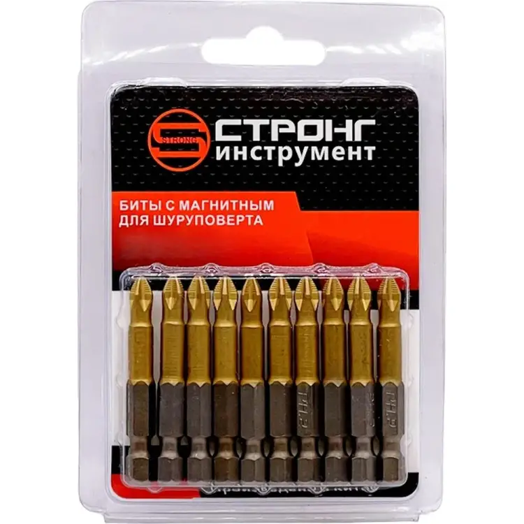 Бита магнитная Strong Tin стп-931 РН2x50 А стп-93100500 Бита магнитная Strong Tin стп-931 РН2x50 А стп-93100500