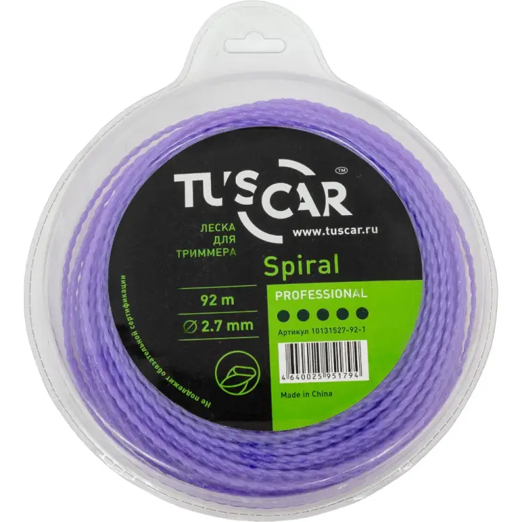 Леска для триммера TUSCAR Spiral Professional 10131527-92-1