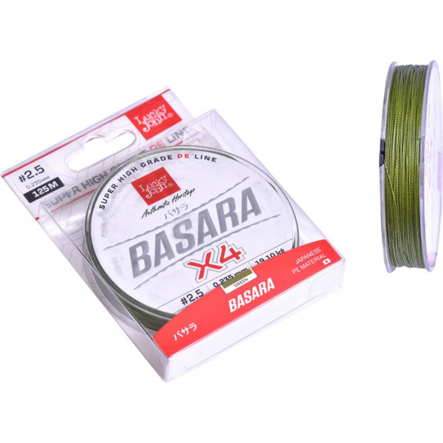 Плетеная леска Lucky John Basara Green 125/023