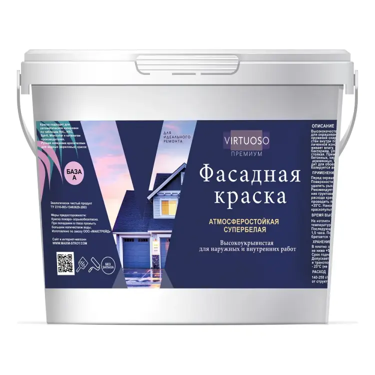 Фасадная краска Virtuoso PREMIUM 11590586