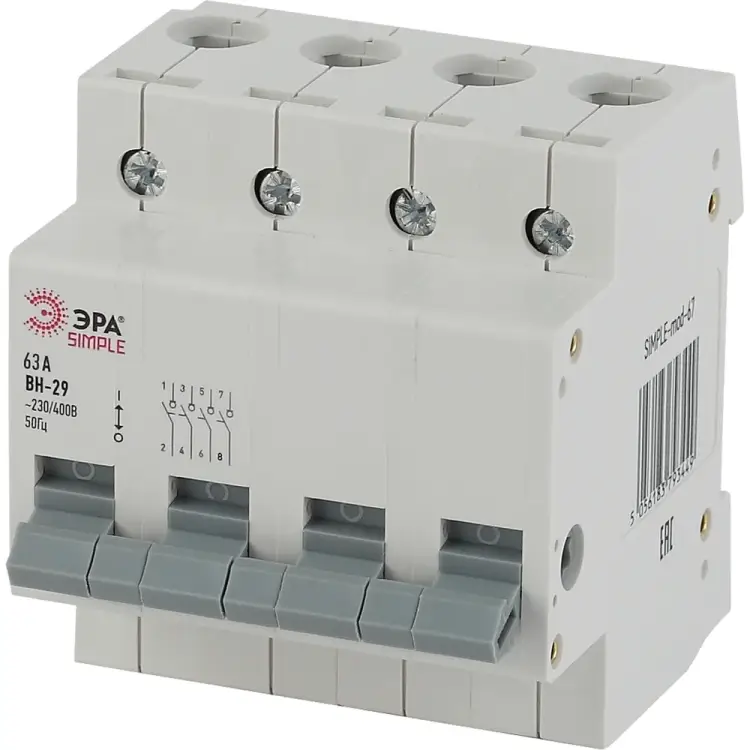 Выключатель нагрузки ЭРА SIMPLE ВН-29 Б0039260 Выключатель нагрузки ЭРА SIMPLE ВН-29 Б0039260