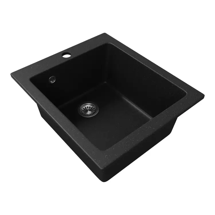 Кухонная мойка Teymi Helmi 50x42, черная матовая T120104 ЦБ-00266887