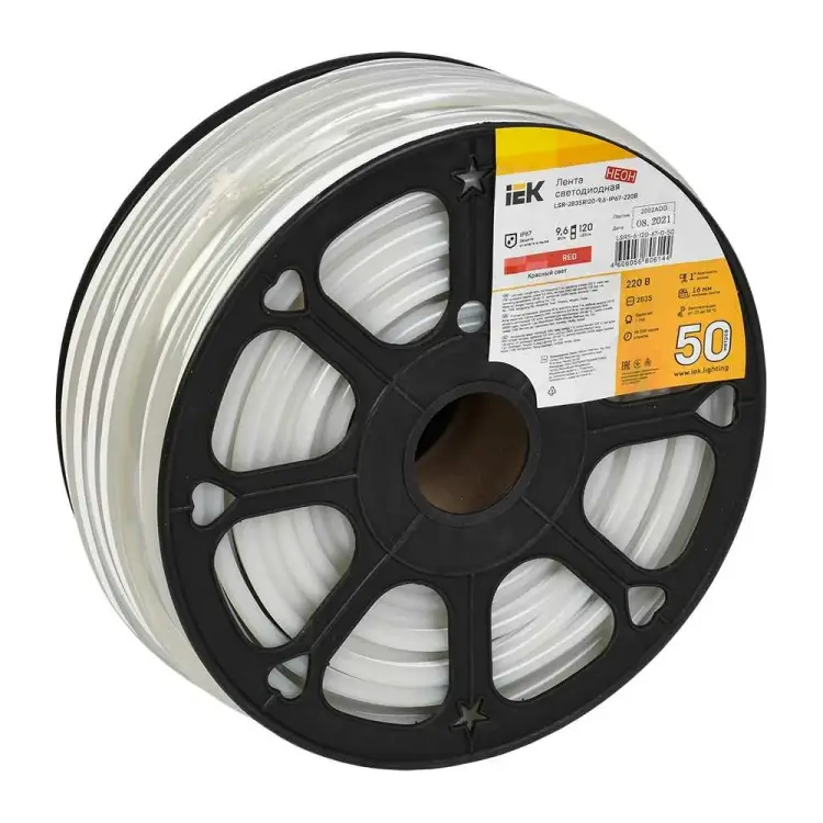 Лента IEK LSR-2835R120-9,6-IP67-220В LSR5-6-120-67-0-50