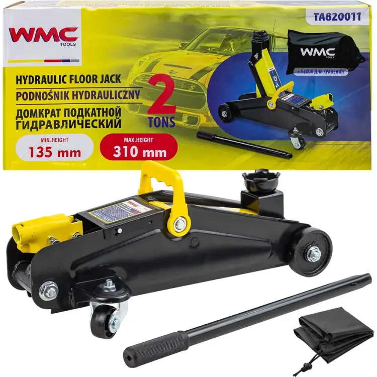 Подкатной гидравлический домкрат WMC TOOLS WMC-TA820011(56843)
