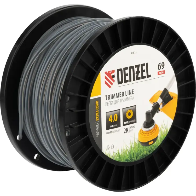 Двухкомпонентная леска для триммера Denzel EXTRA CORD 96811