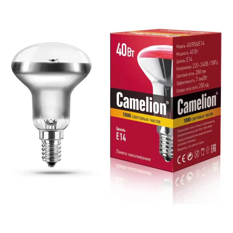 Лампа накаливания Camelion 40/R50/E14 MIC 8977 Лампа накаливания Camelion 40/R50/E14 MIC 8977