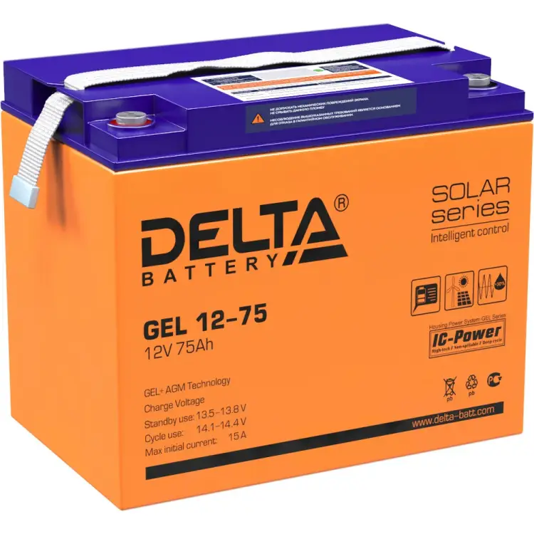 Аккумулятор DELTA GEL 12-75
