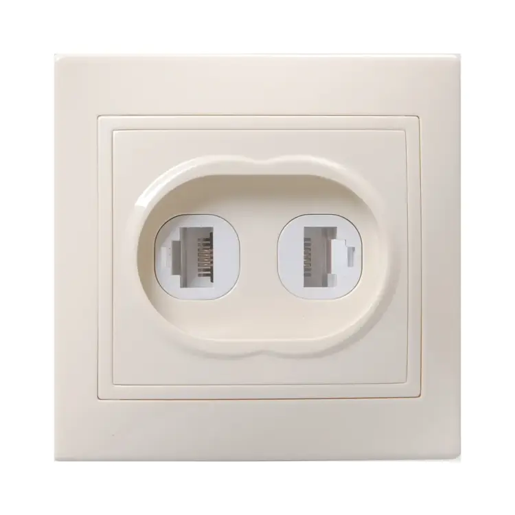 Двухместная компьютерная и телефонная розетка IEK КВАРТА EIK10-K33-DM