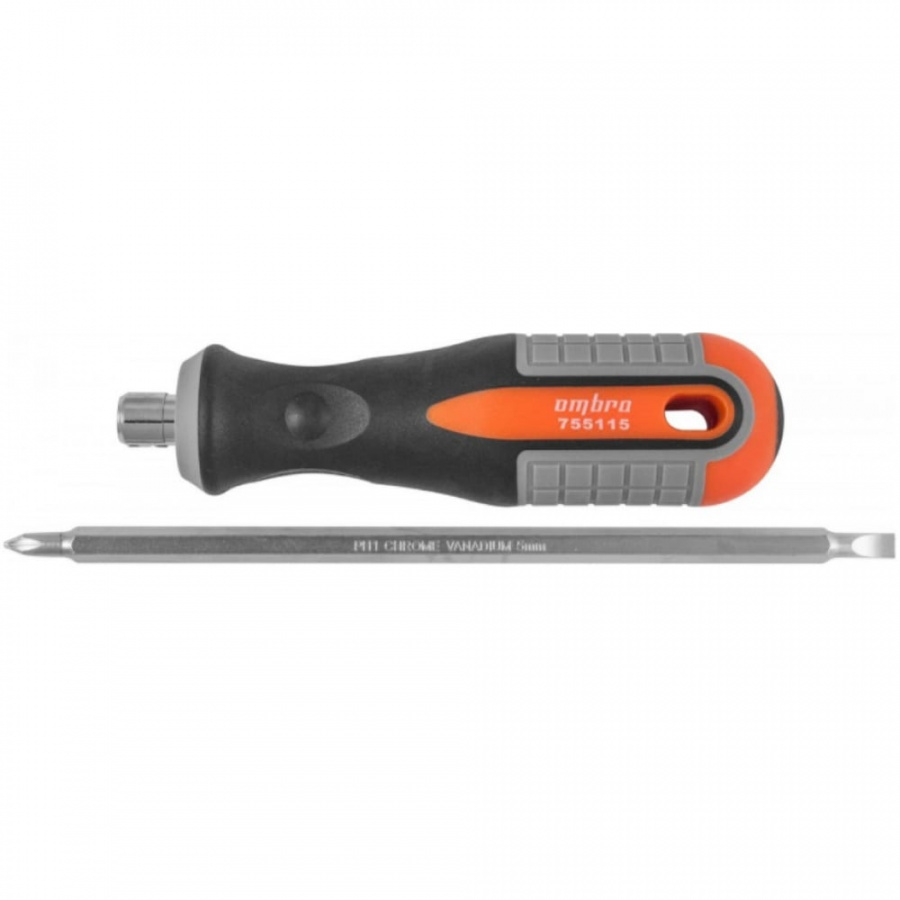Стержневая двусторонняя отвертка Ombra 755115 ROUND GRIP