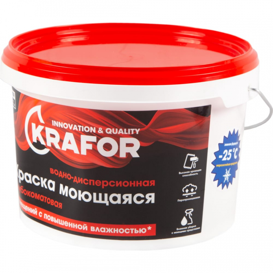 Интерьерная моющаяся краска KRAFOR 26953