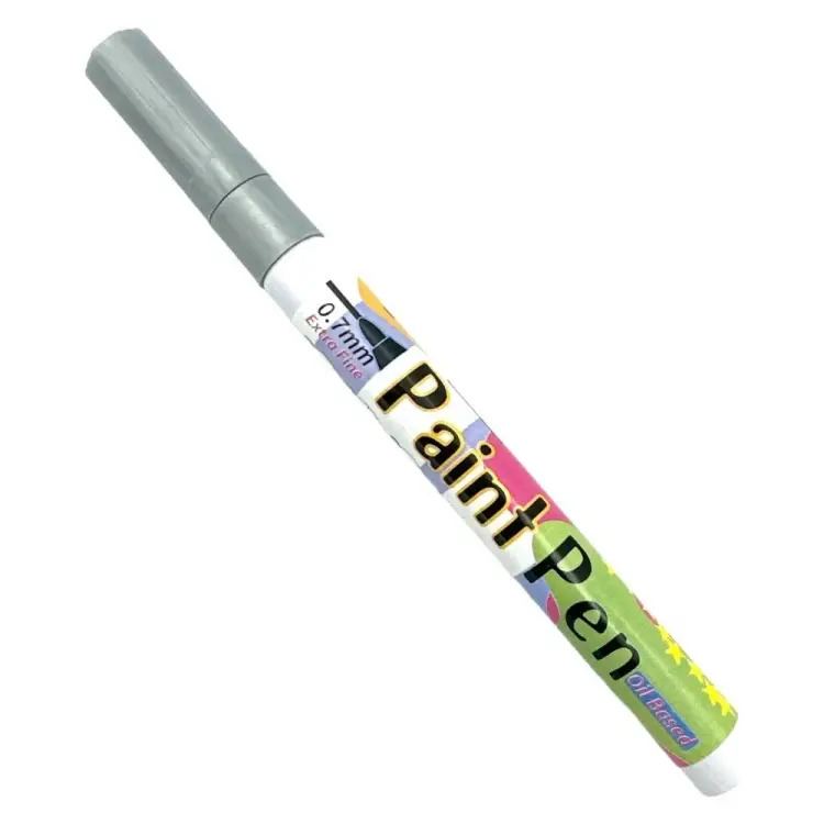 Маркер-краска по металлу с тонким наконечником Flysea Paint Marker FS-177-silver