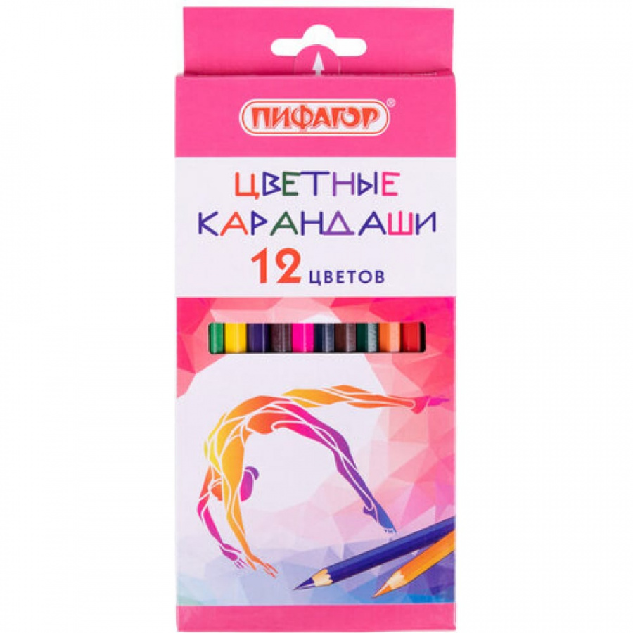 Классические цветные карандаши Пифагор Быстрее выше сильнее
