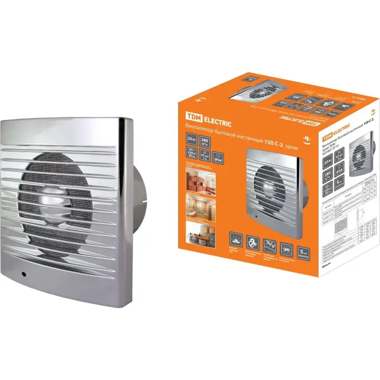 Бытовой настенный вентилятор TDM ELECTRIC 150 С-2 SQ1807-0115