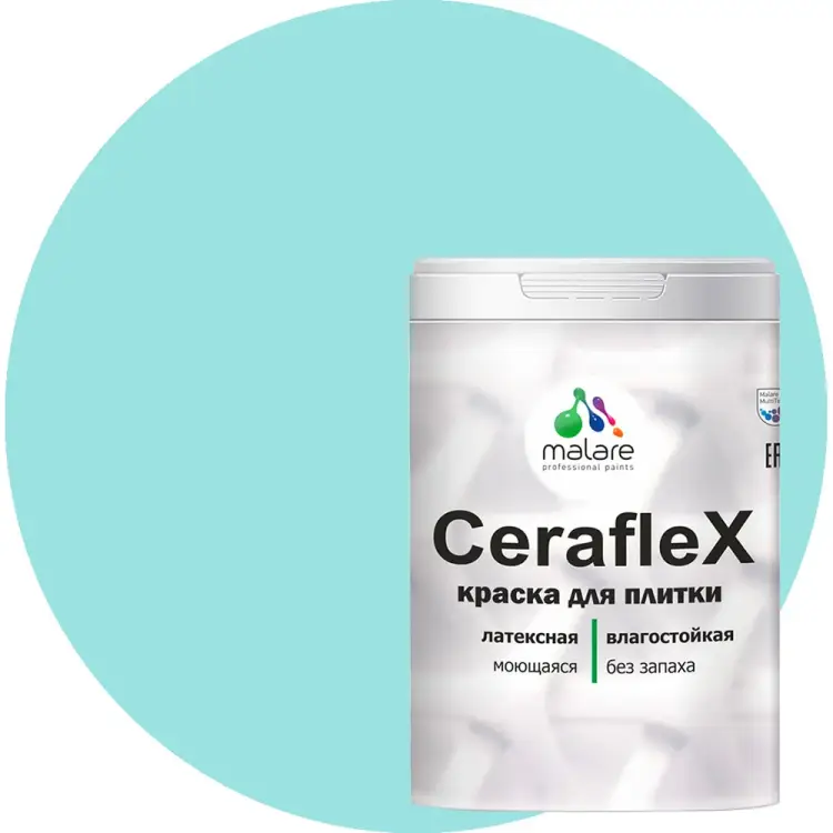 Латексная краска для кафельной и керамической плитки MALARE Ceraflex 2036774683642 Латексная краска для кафельной и керамической плитки MALARE Ceraflex 2036774683642