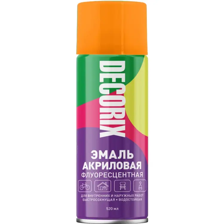 Аэрозольная акриловая эмаль Decorix 0102-02 DX Аэрозольная акриловая эмаль Decorix 0102-02 DX