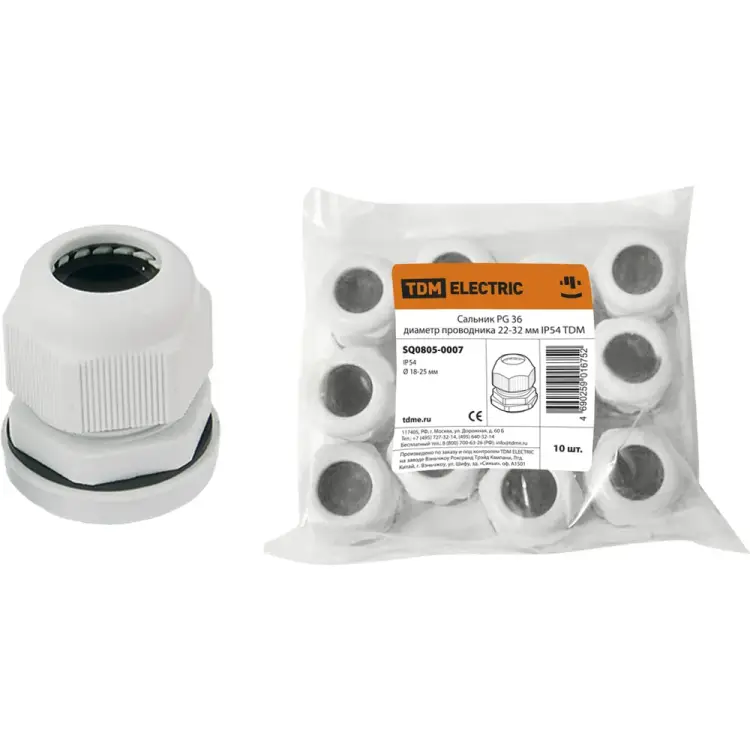 Сальник TDM ELECTRIC PG 36 SQ0805-0007