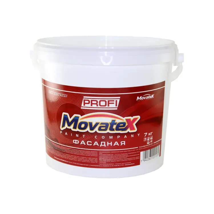 Фасадная водоэмульсионная краска Movatex PROFI Т04758 Фасадная водоэмульсионная краска Movatex PROFI Т04758