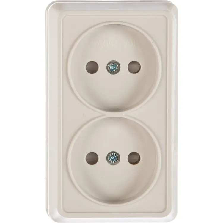 Двухместная розетка IEK РСш22-2-ОБ ОКТАВА ERO23-K01-10-DC