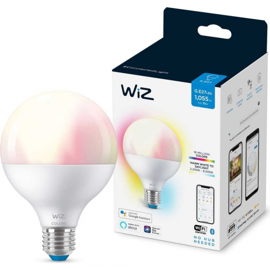 Лампа wi-fi Wiz BLE 75WG95E27922-65RGB1PF/6