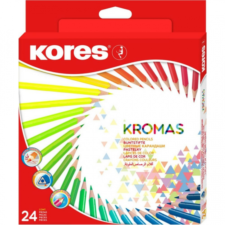 Трехгранные цветные карандаши Kores Kromas